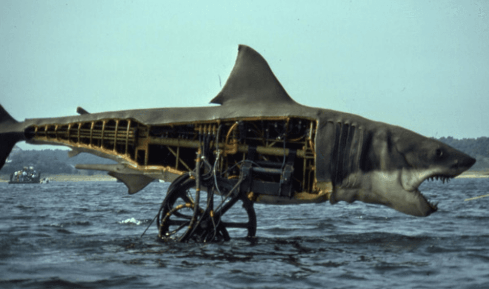 Bruce, the animatronic great white shark—very cutting edge in his day. (Edith Blake/Getty Images)