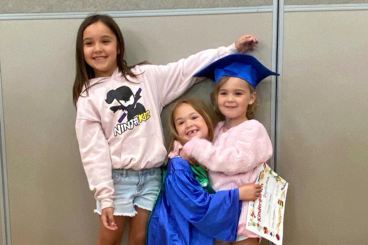Paityn, Olivia, and Evelyn Decker. (Courtesy of Whitney Decker via AP)