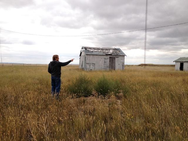 Junction Pipeline Co. Vice President and Manager Mike Dubuisson hikes across an abandoned homestead in Toole County, Montana. (Junction Pipeline Company)