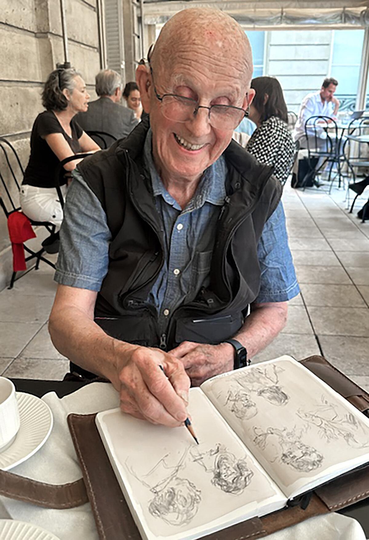Artist Glenn Vilppu sketching in Paris on June 5, 2025. For over 20 years, Vilppu has traveled across the pond and taught drawing in Europe. This summer he taught in Paris; Sardinia, Italy; and Vienna. (Courtesy of Vilppu Academy)
