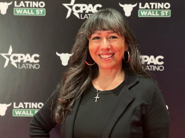 Jennifer Korn, the faith director at the White House Faith Office, at CPAC Latino in Hollywood, Fla., on June 28, 2025. (The Epoch Times)