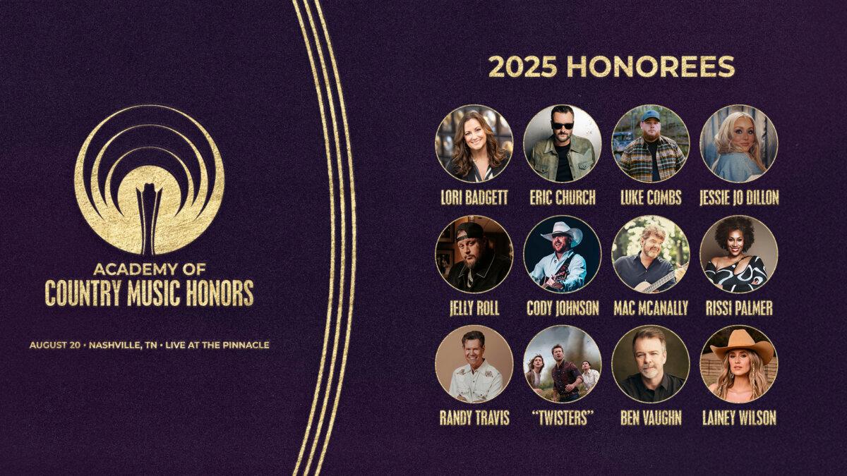 Honorees for the 18th Academy of Country Music Honors ceremony. | Courtesy the Academy of Country Music