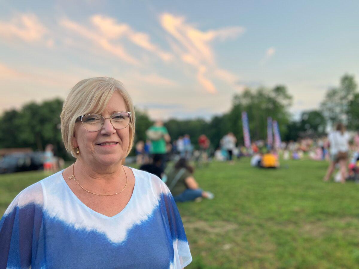 Butler County Commissioner Leslie Osche at Alameda Park in Butler Township, Pa., on July 2, 2025. (Janice Hisle/The Epoch Times)