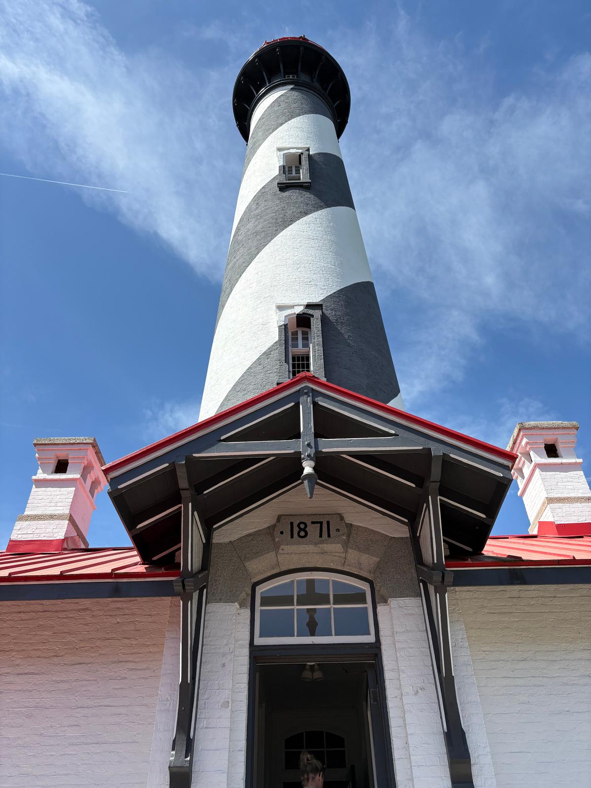 The lighthouse's characteristic swirling black and white stripe makes it visible from miles away. (Deena Bouknight)