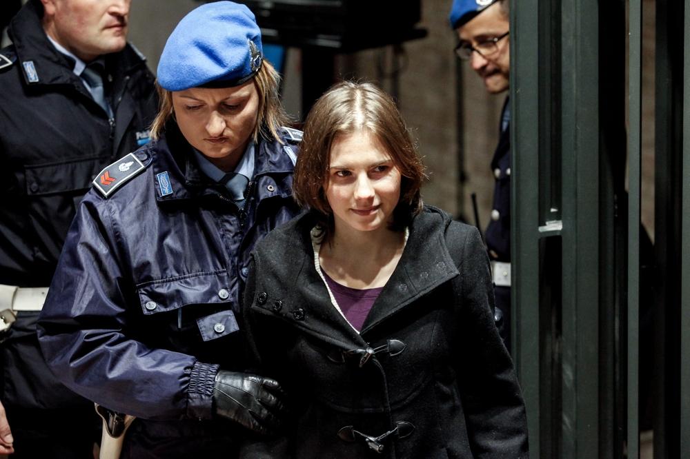 Amanda Knox in court; Knox was on trial for the murder of Meredith Kercher. (Alessia Pierdomenico/Shutterstock)