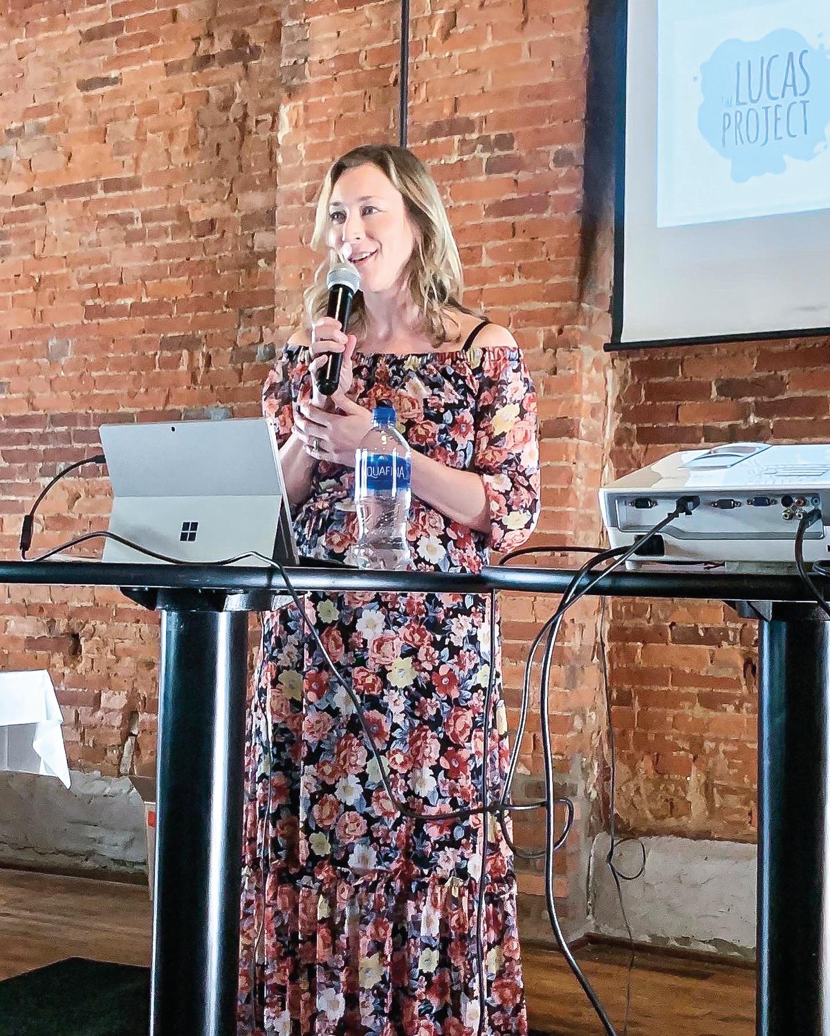 Ronne speaks at events to raise awareness about the challenges caregivers face. (Courtesy of Jessica Ronne)