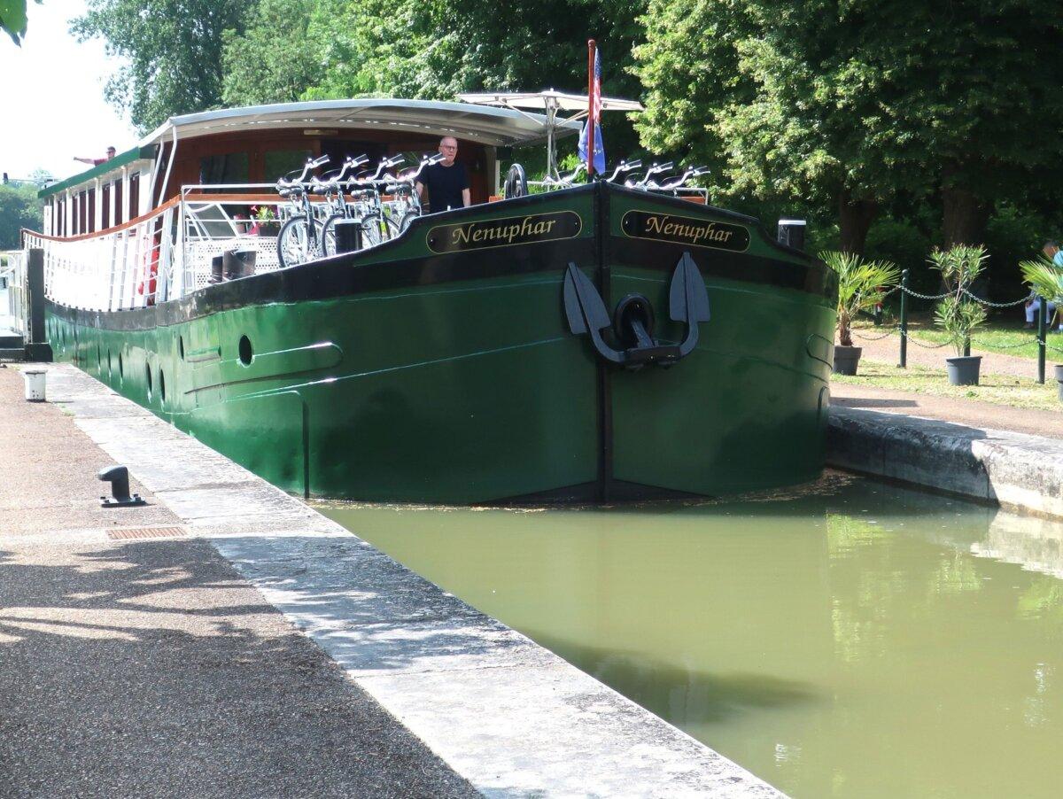 A barge moves through a lock during a cruise with French Country Waterways. (Photo courtesy of Victor Block)
