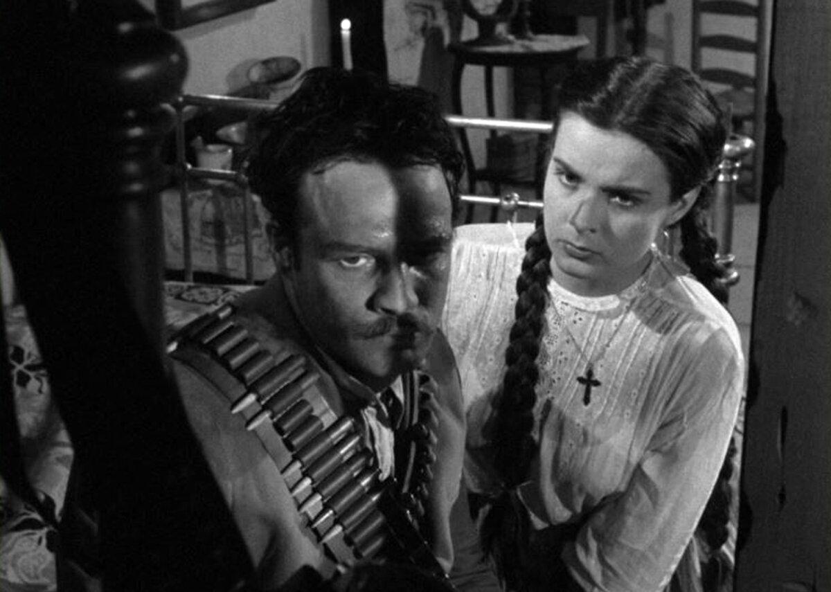 Emiliano Zapata (Marlon Brando) with wife Josepha (Jean Peters), in “Viva Zapata!” (20th Century-Fox)