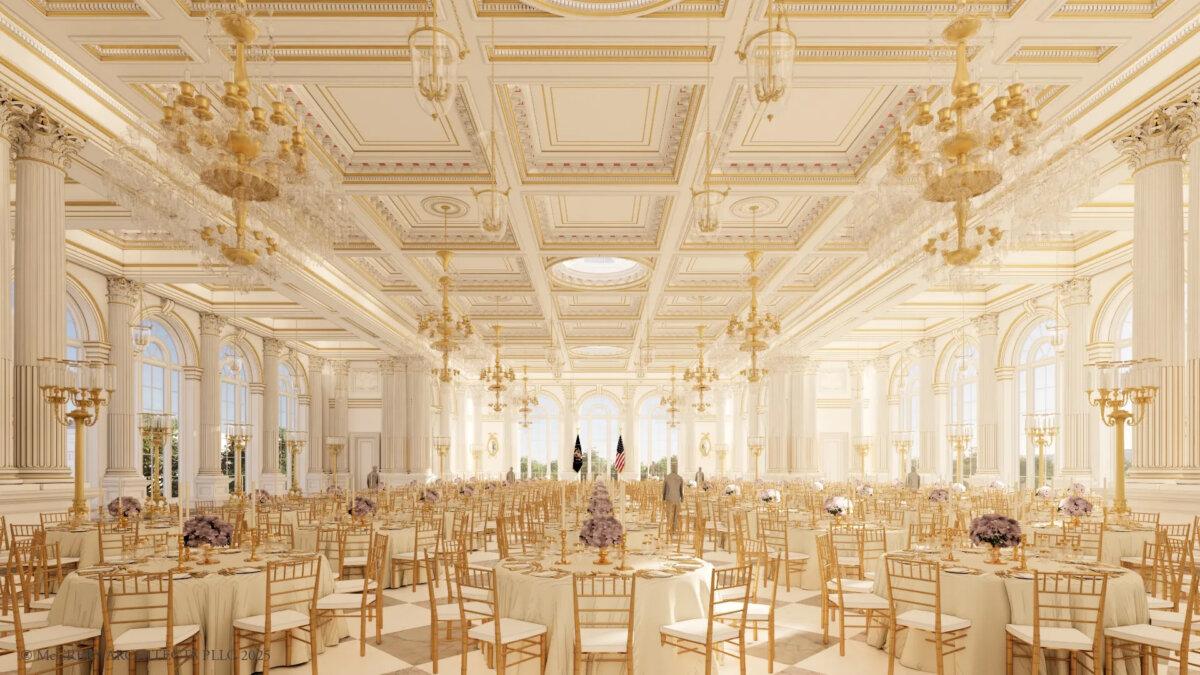 A rendering of the new White House ballroom. (The White House)