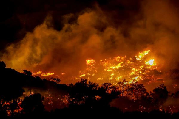 REPLAY: Wildfire Rages Near Porto Germeno, Greece