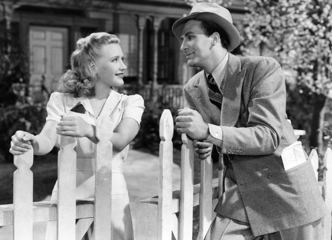 Ann Lemp (Priscilla Lane) and Felix Dietz (Jeffrey Lynn), in "Four Daughters." (Warner Bros.)