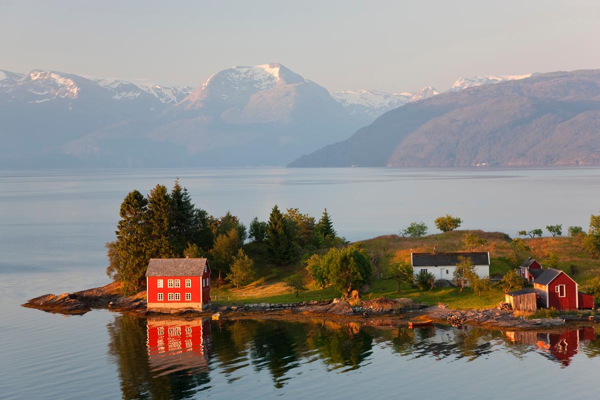 Hardangerfjord, southeast of Bergen, is one of Norway's most visited fjords. (Peter Adams/Getty Images)