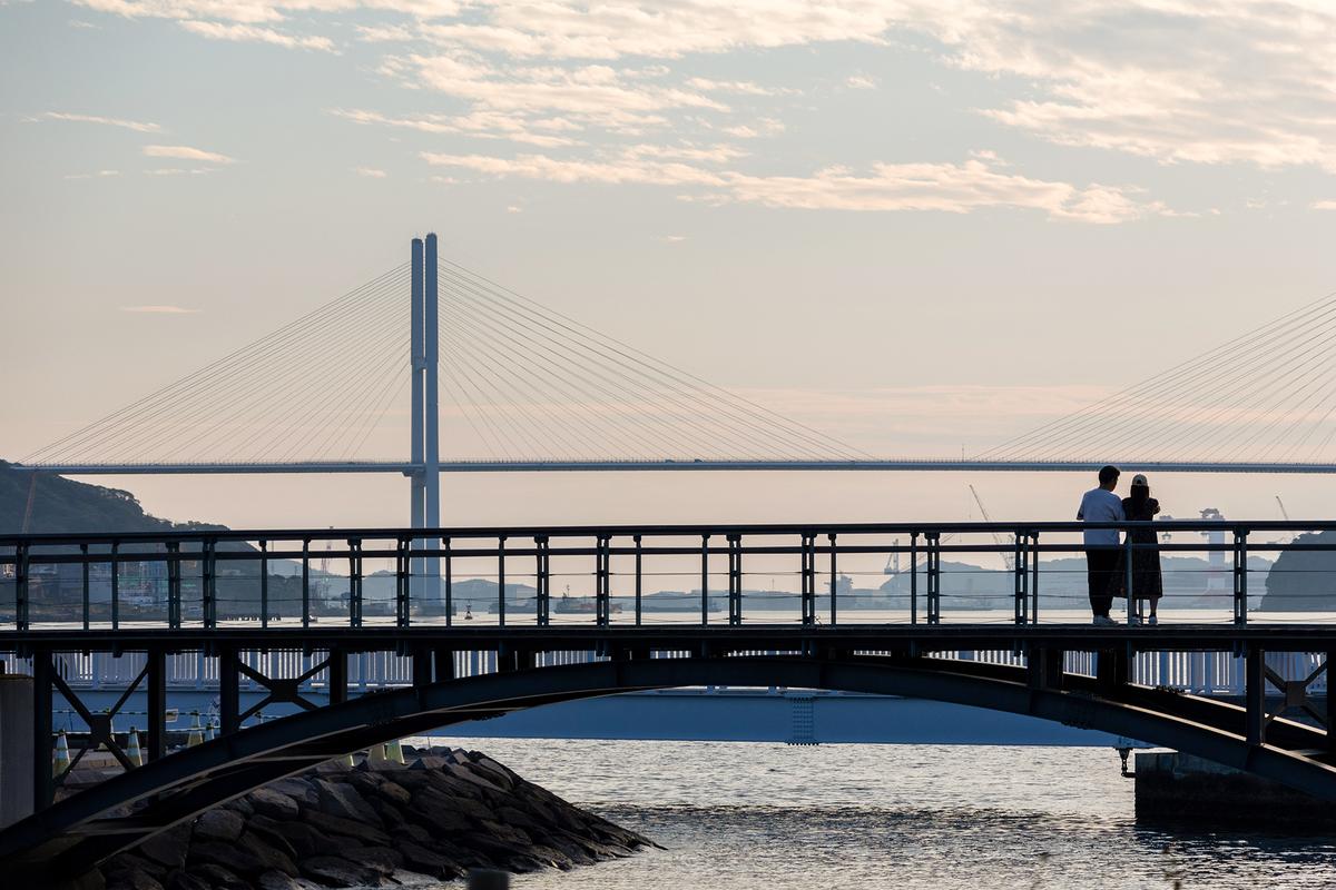 Nagasaki's Megami Ohashi Bridge is Japan's sixth-largest cable-stayed bridge. (Julien Moraine/Shutterstock)