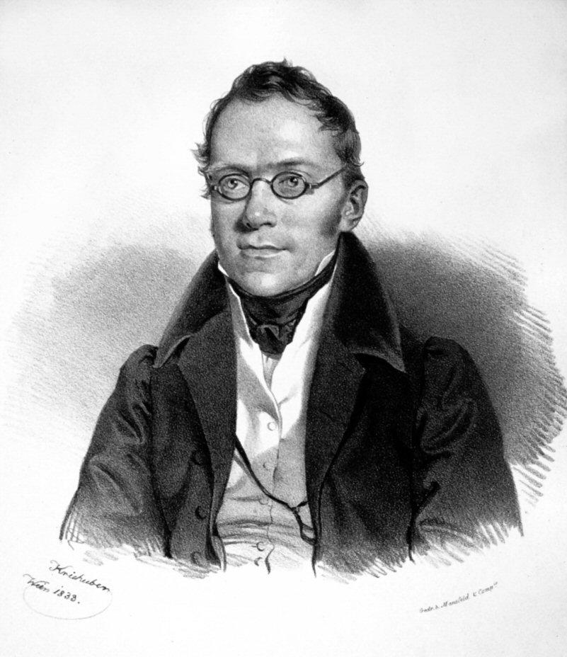 A lithograph portrait of Carl Czerny, 1833, by Josef Kriehuber. (Public Domain)