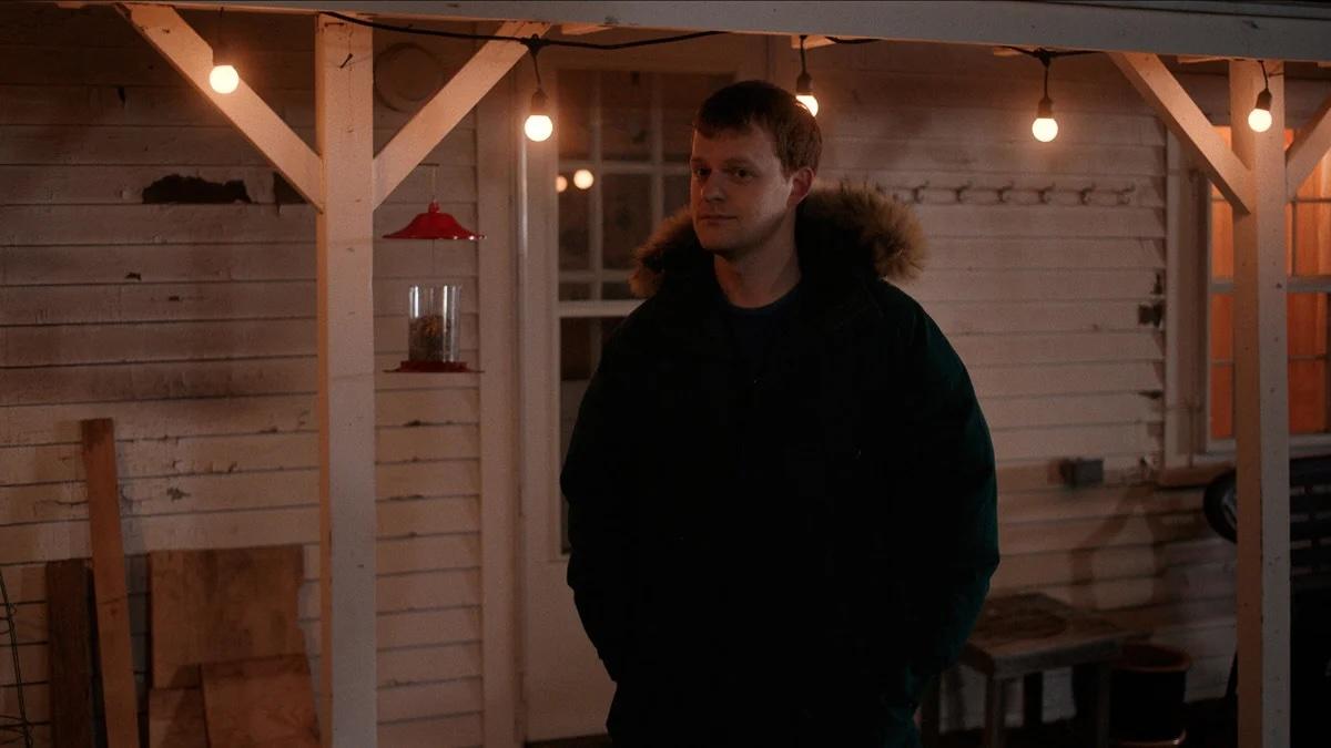Gavin (Lucas Hedges) lives next door to Agnes and lends her a can of lighter fluid, in "Sorry, Baby." (A24)