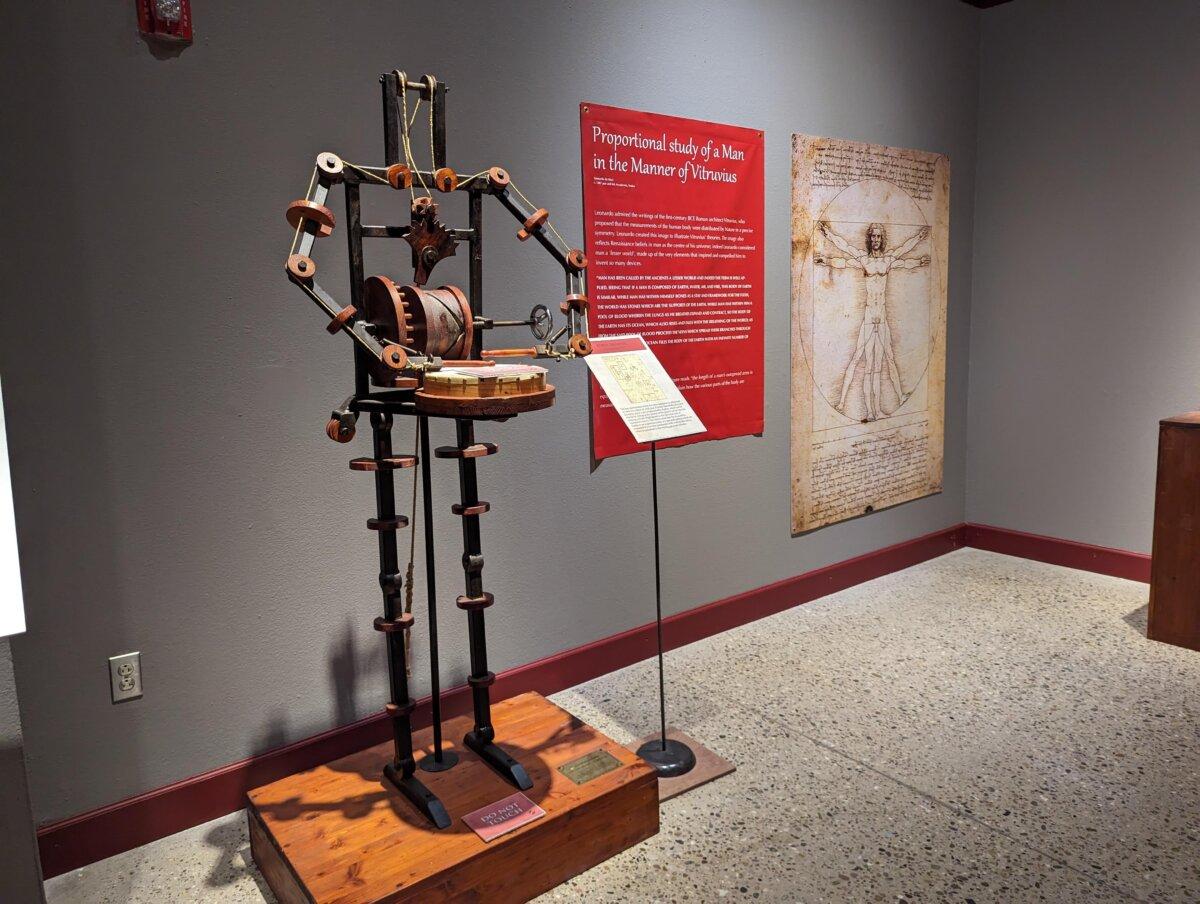 A robot, as designed by Da Vinci. (Courtesy of Tom Rizzo, the Artisans of Florence)