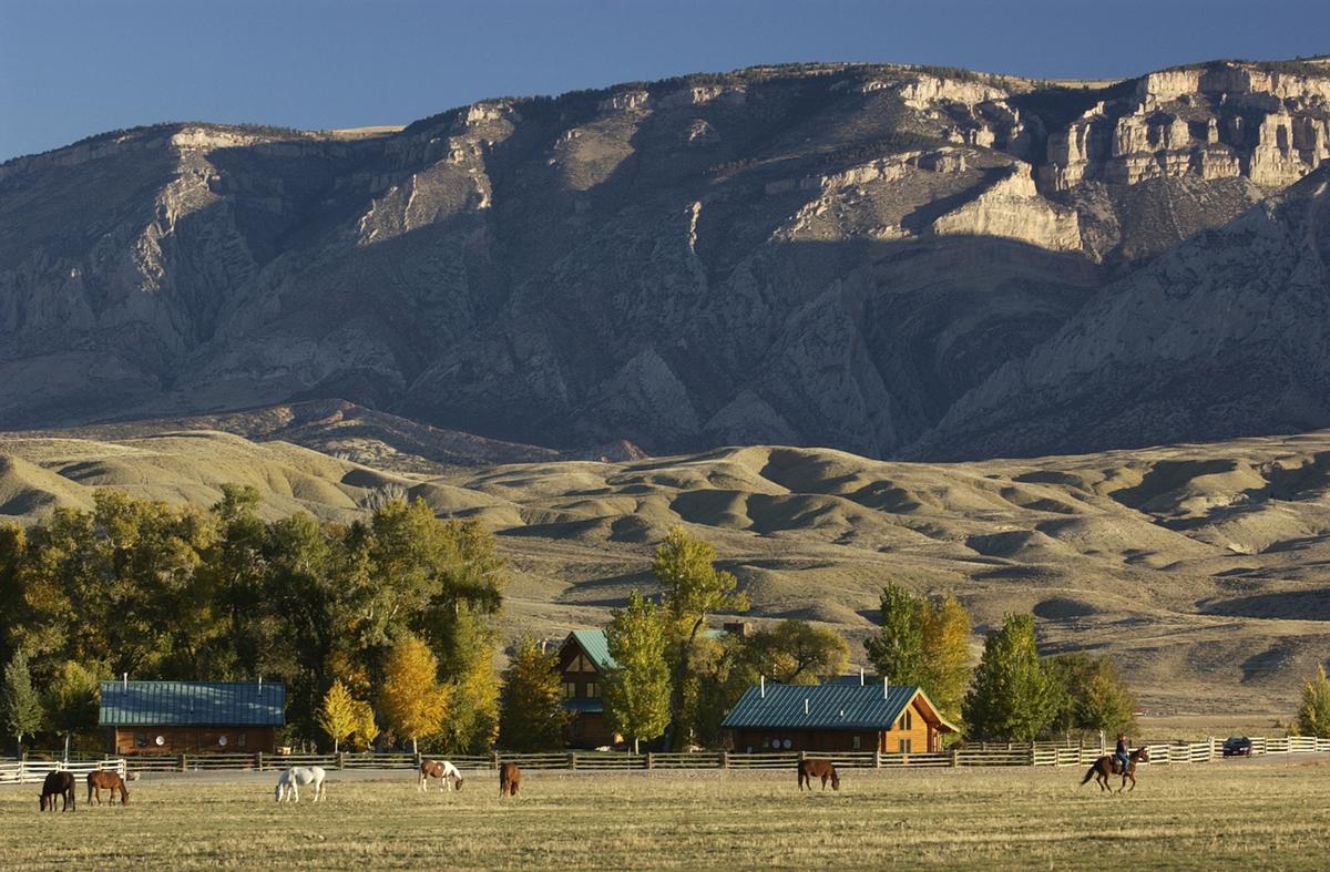 The Hideout, in the foothills of the Big Horn Mountains, specializes in horsemanship. (Hideout Lodge & Guest Ranch)