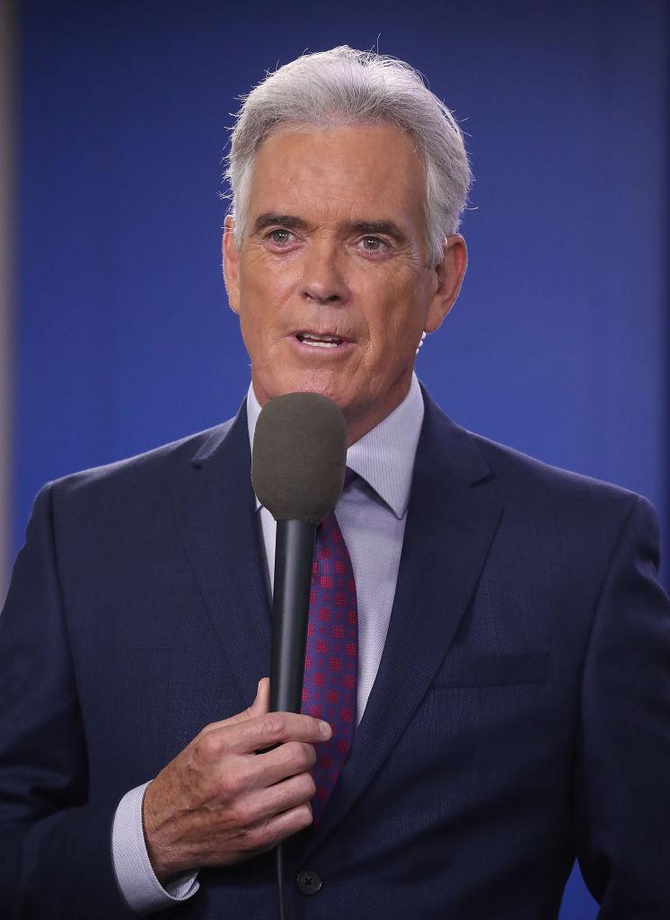 Fox News correspondent John Roberts reports from the briefing room at the White House in Washington on Aug. 2, 2018. (Mark Wilson/Getty Images)