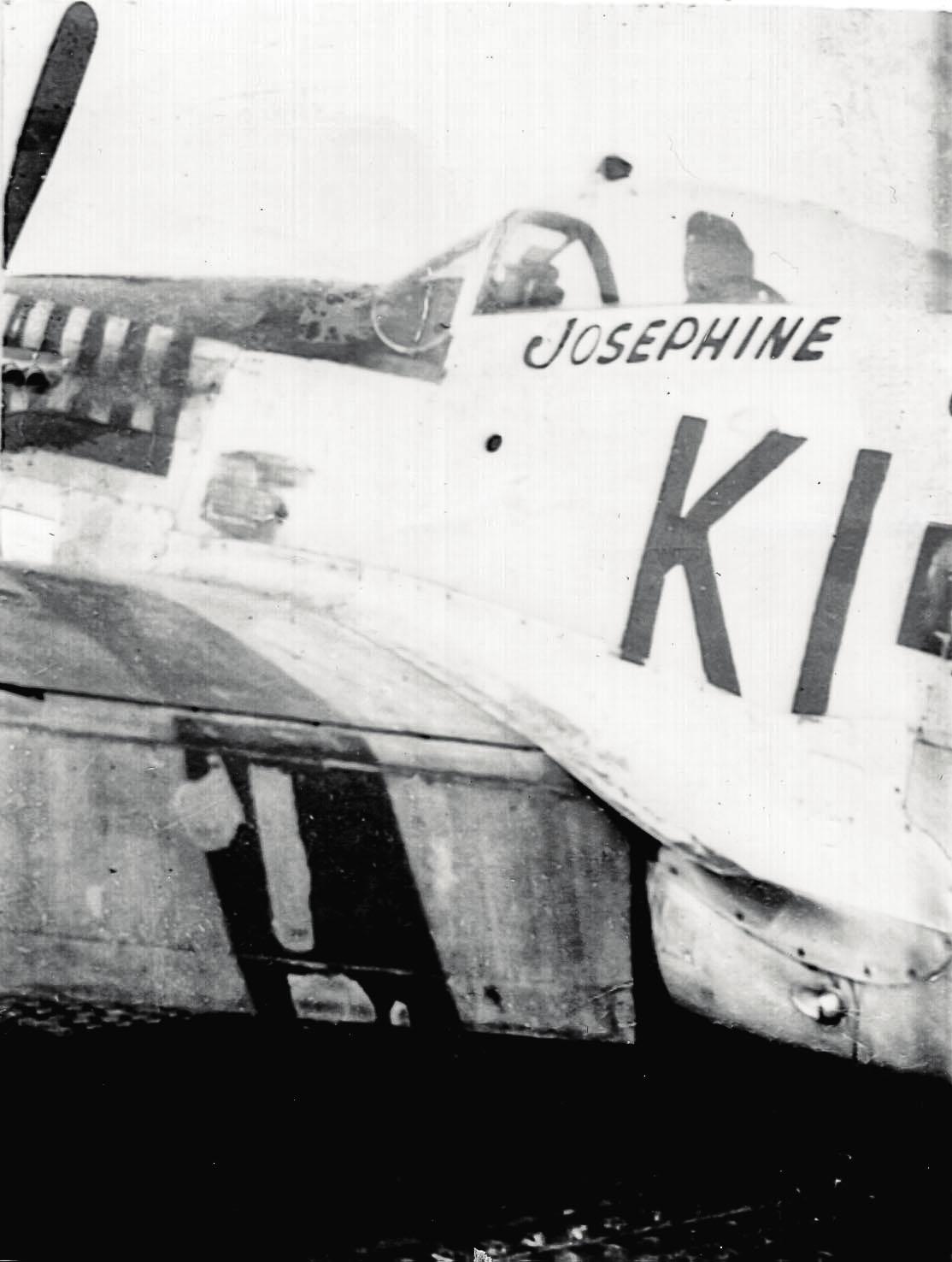 Peterburs's P-51, Josephine, which he named after his fiancée. (Courtesy of Joseph Peterburs)