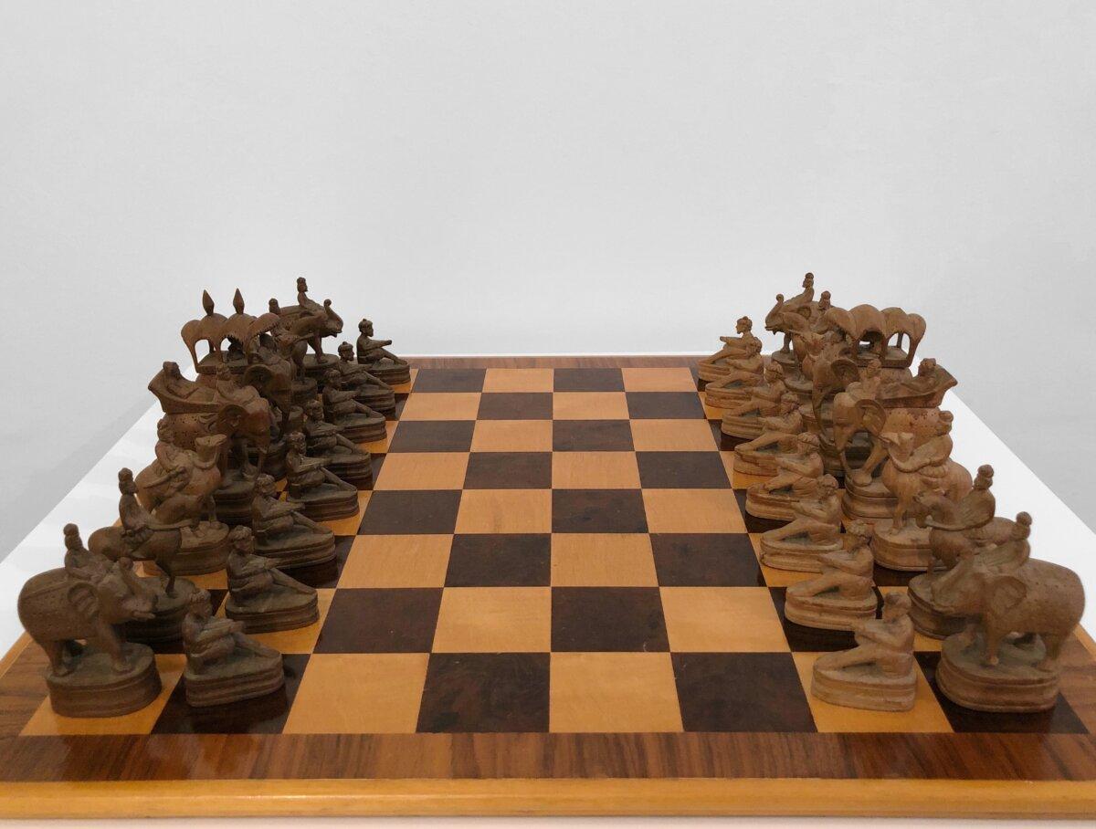 Chess set from Rajasthan, India. (<a href="https://commons.wikimedia.org/w/index.php?title=User:Chaturaji&action=edit&redlink=1">Chaturaji</a>/<a href="https://en.wikipedia.org/wiki/Chaturanga#/media/File:Chaturanga_Chess_Set.jpg">CC BY-SA 4.0</a>)