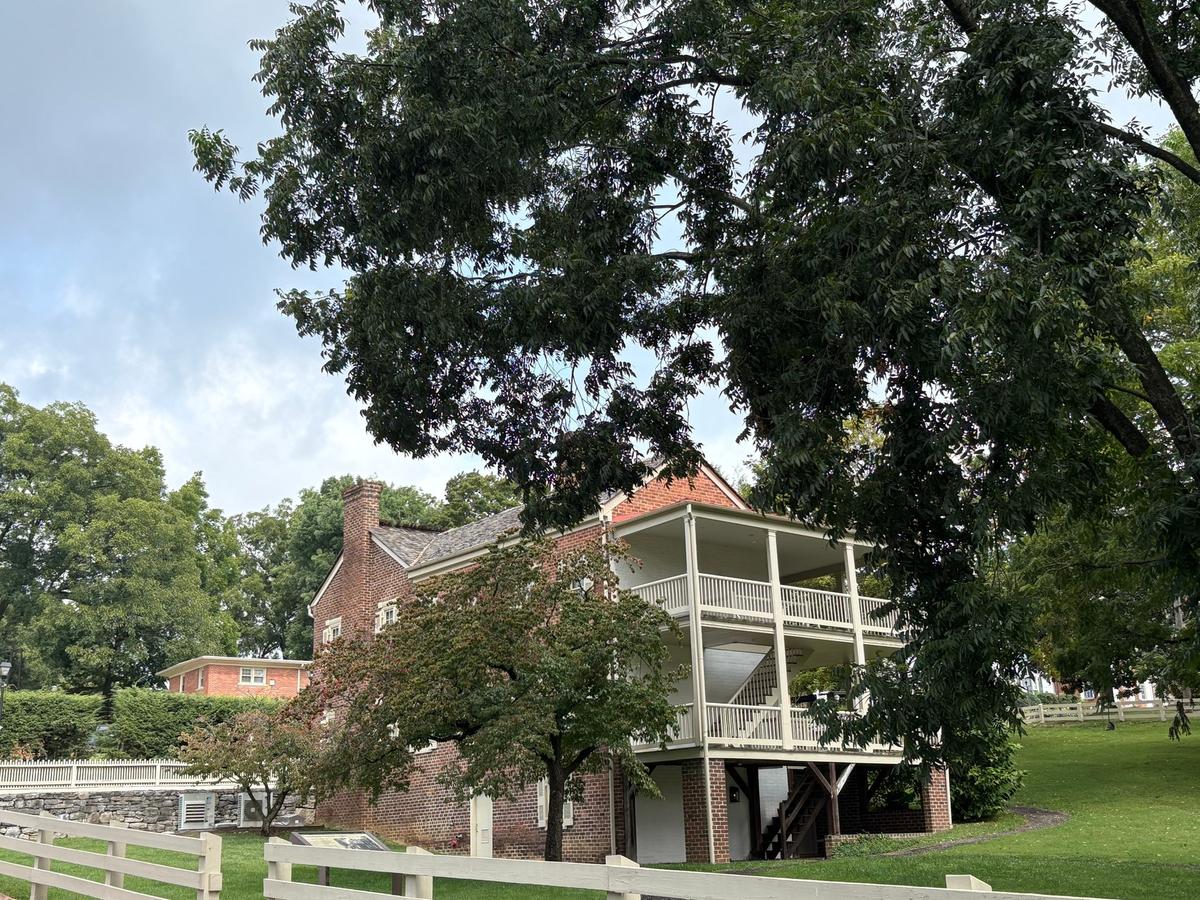 The back view of Andrew Johnson's Main Street house, in Greeneville, Tenn. (Deena Bouknight)