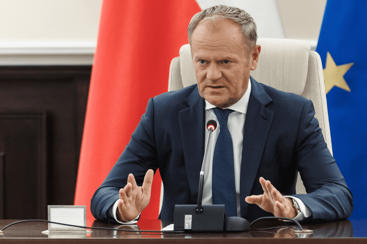 Polish Prime Minister Donald Tusk on Sept. 10, 2025. (Chancellery of the Prime Minister of Poland via AP)