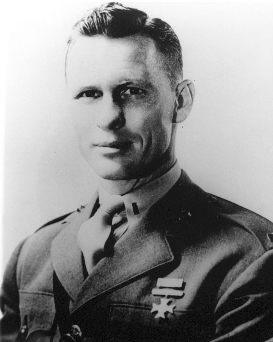 Official portrait of Medal of Honor recipient Jack Lummus. (Public Domain)