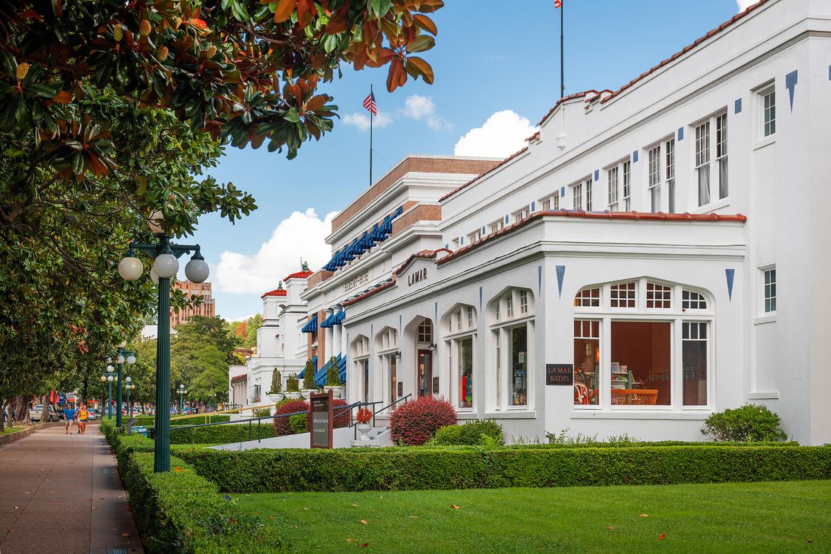 The Buckstaff Bathhouse on Bathhouse Row has been in continuous operation since its opening in 1912, and still offers a traditional bathing experience. (Sean Pavone/Shutterstock)
