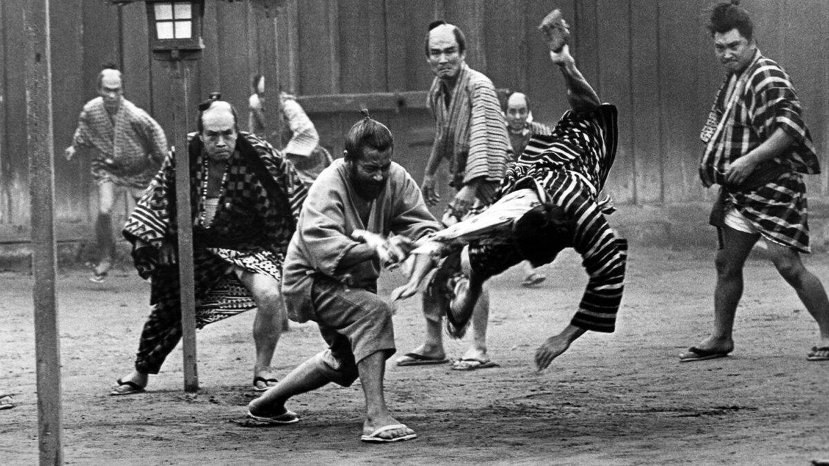 Dr. Kyojo “Redbeard” Niide (Toshiro Mifune, C), in “Red Beard.” (Toho)