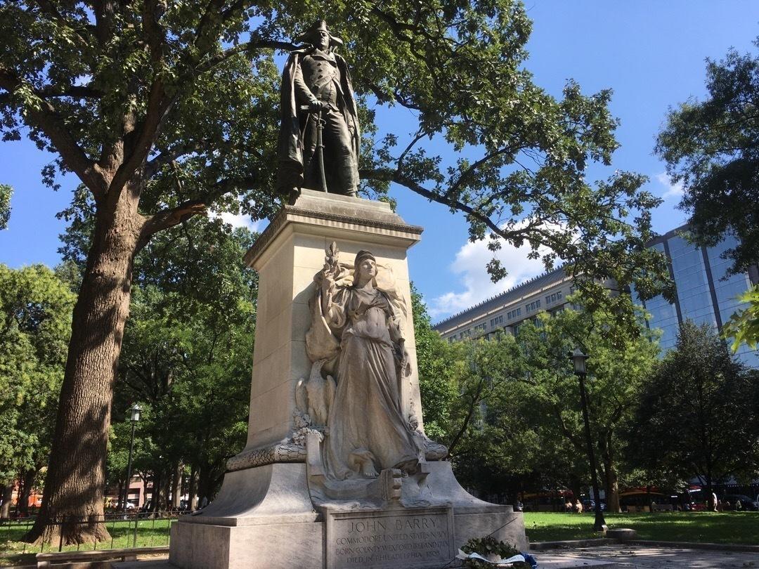Commodore John Barry Memorial in Franklin Square. National Park Service. (Public Domain)