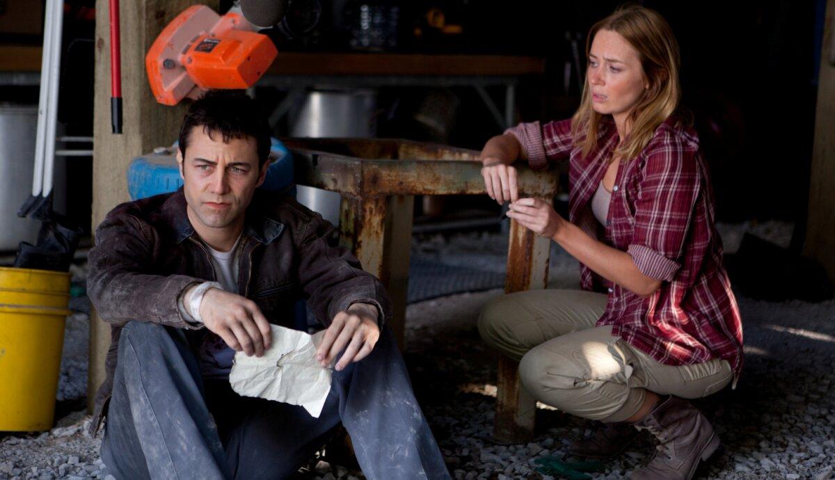 Joe (Joseph Gordon-Levitt) and Sara (Emily Blunt), in "Looper." (TriStar Pictures)