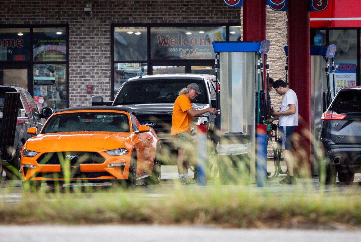 A gas station outside of Jackson, Miss., on Sept. 24, 2025. (John Fredricks/The Epoch Times)