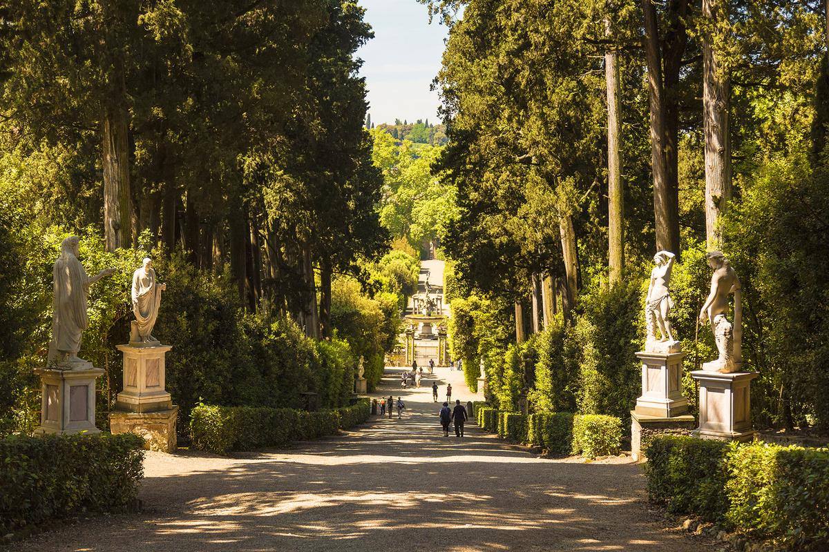 The Boboli Gardens in Florence, Italy, is one of the best examples of the Italian garden style. This garden design served as an inspiration for many European courts. (volkova natalia/Shutterstock)