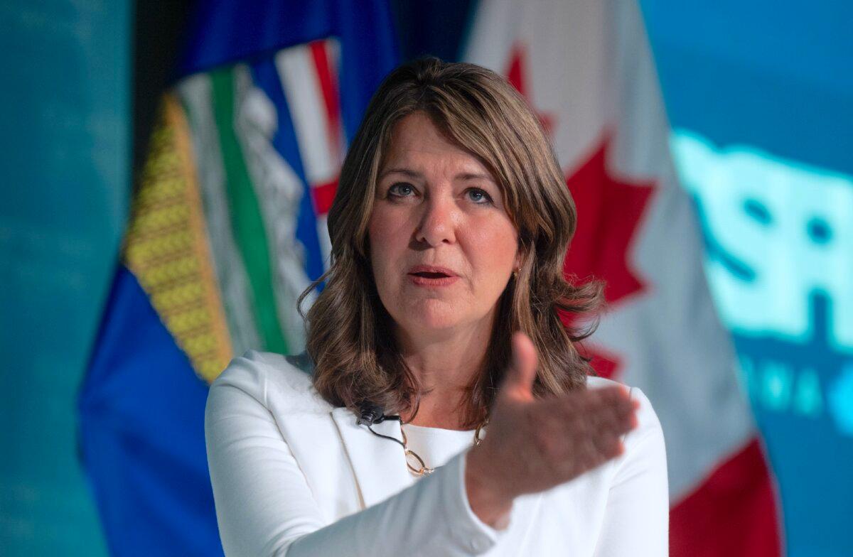 Alberta Premier Danielle Smith at an event in Ottawa on April 10, 2025. (The Canadian Press/Adrian Wyld)