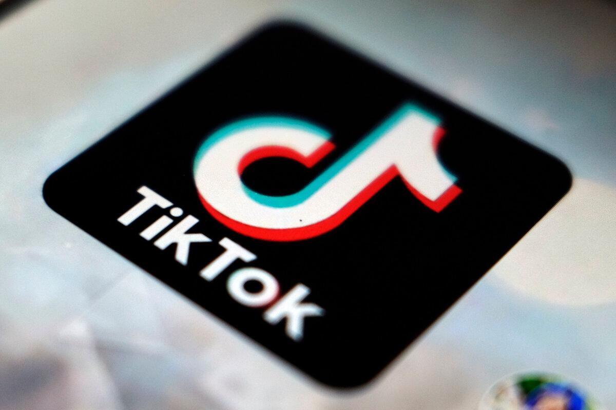 The TikTok logo in Tokyo, on Sept. 28, 2020. (Kiichiro Sato/AP Photo)