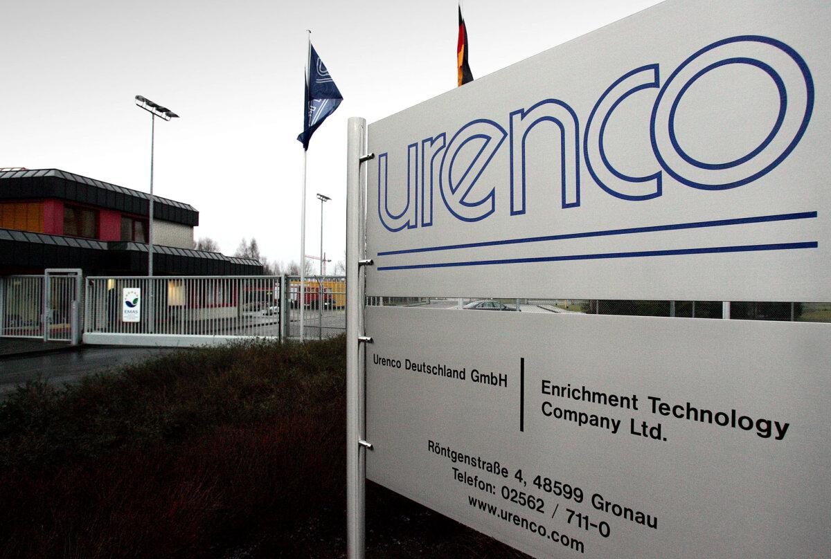 The entrance of Urenco's uranium enrichment plant in Gronau, Germany. Urenco USA also operates a commercial enrichment plant in New Mexico and is among the few companies in the United States authorized to do so. (Volker Hartmann/DDP/AFP via Getty Images)