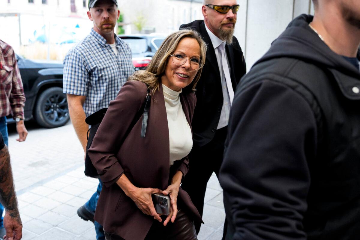 Freedom Convoy organizer Tamara Lich arrives at the courthouse in Ottawa for sentencing on Oct. 7, 2025. (The Canadian Press/Justin Tang)