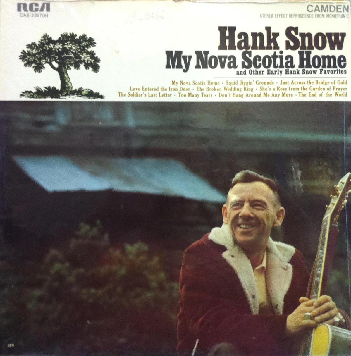 Cover of Hank Snow's 1968 album "My Nova Scotia Home." (RCA Camden Records)