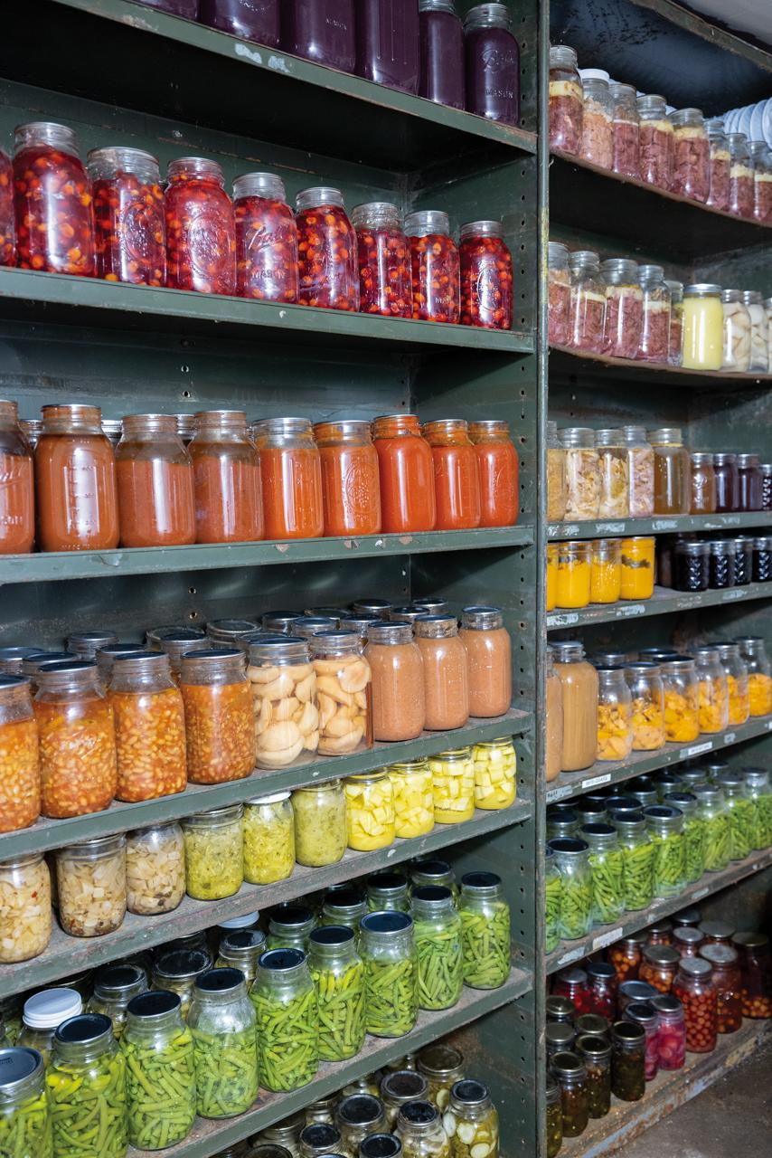 Zimmerman's shelf of canned goods. (Jay Eads Photography)