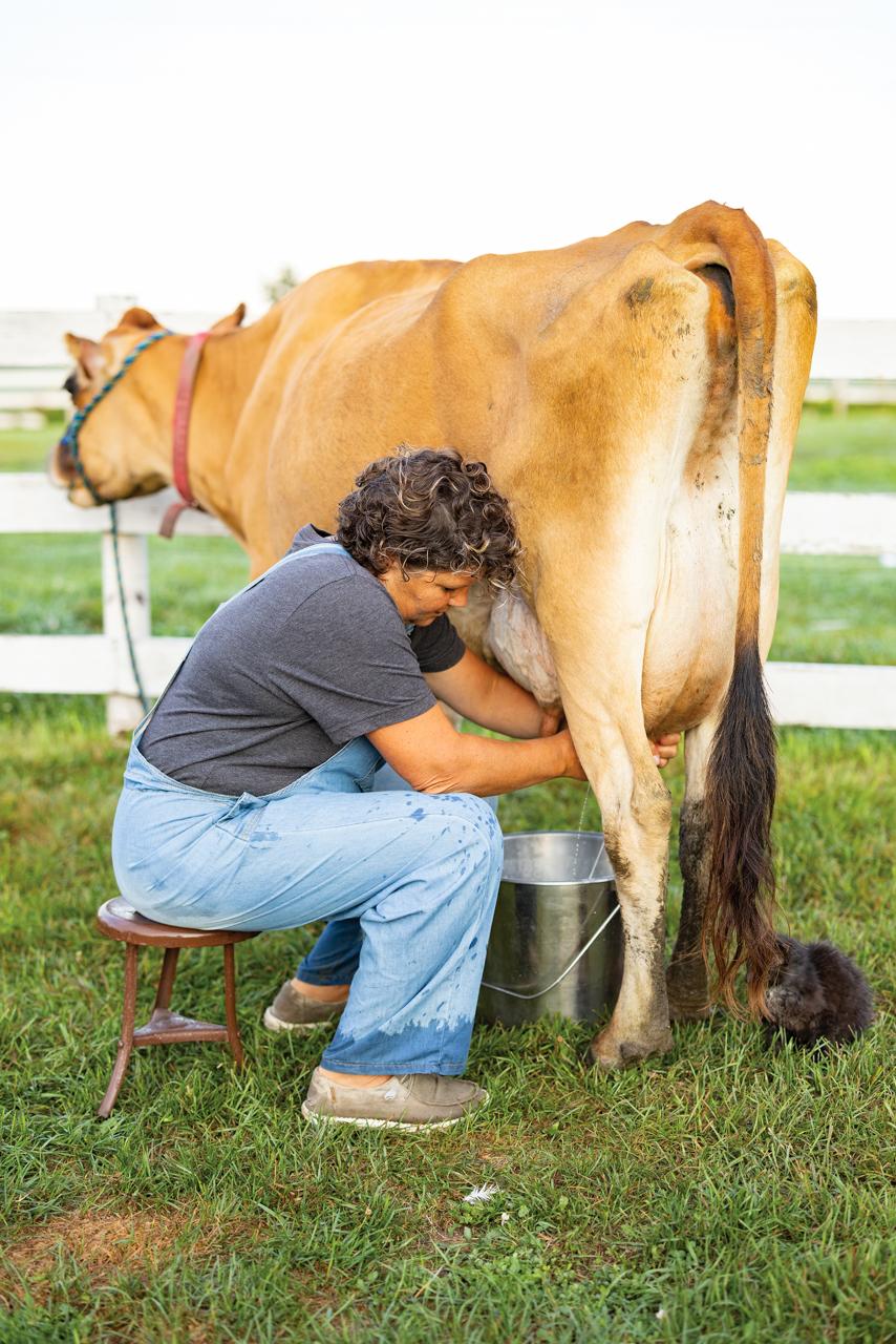 The family keeps two dairy cows. (Jay Eads Photography)