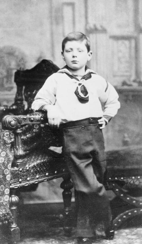 Winston Churchill as a young boy, age 7, in Dublin, in 1881. (Public Domain)