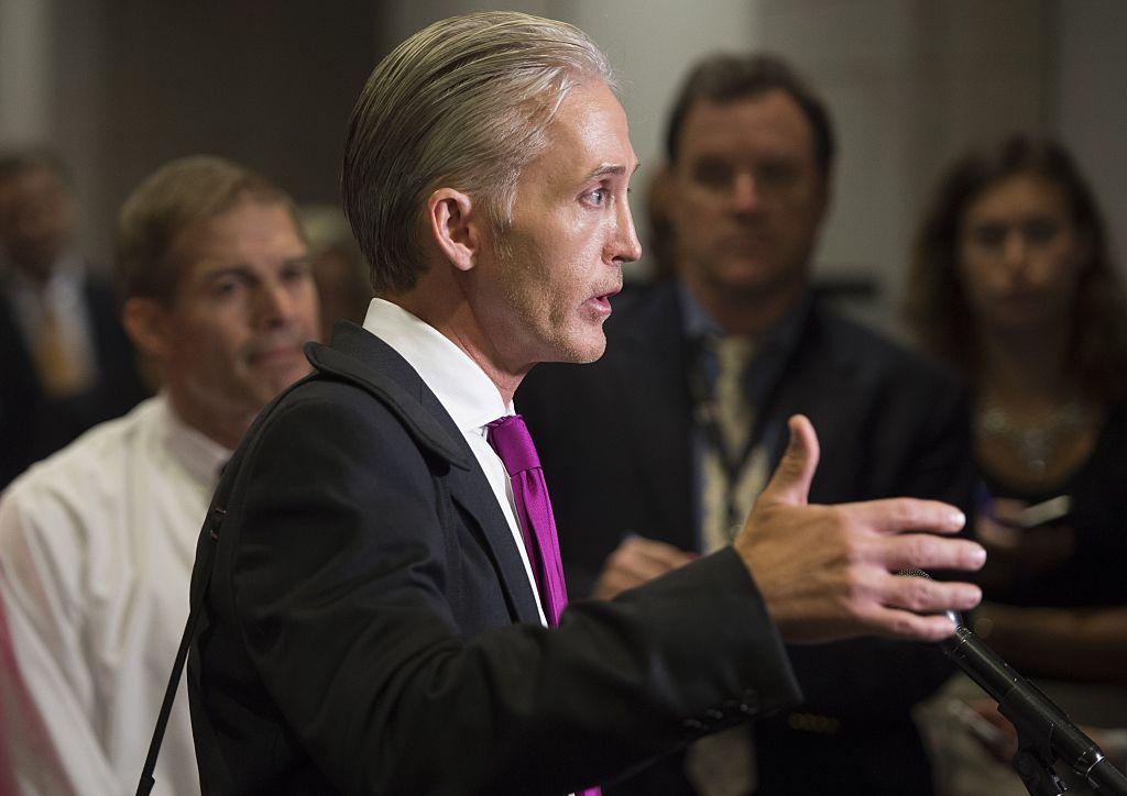 Trey Gowdy (R-S.C.) speaks with reporters in Washington on Sept. 10, 2015. (Saul Loeb/AFP via Getty Images)
