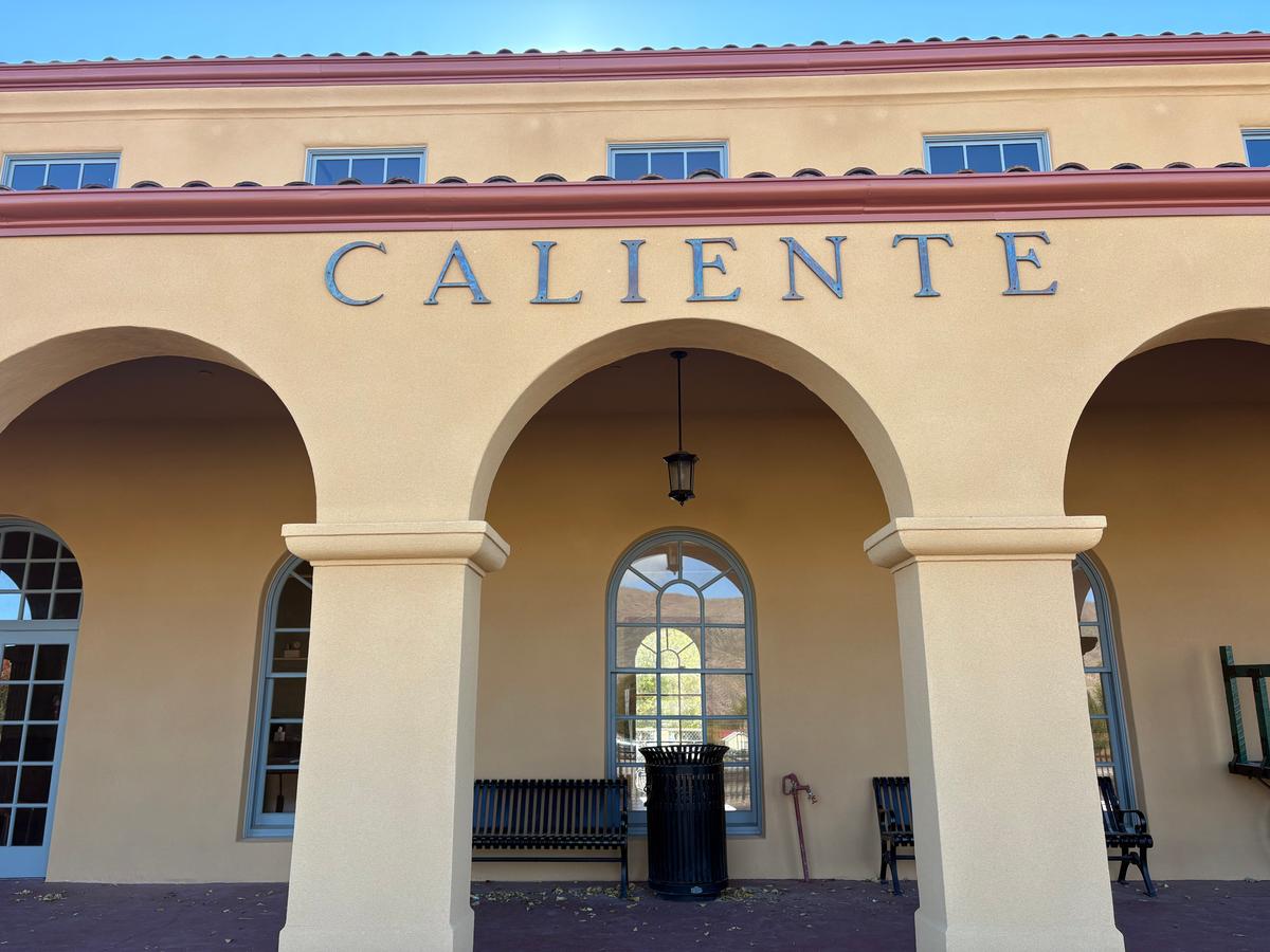 The Mission Revival-style architecture of the Caliente, Nev., train depot resulted in similar structures throughout the Western United States. (Deena Bouknight)