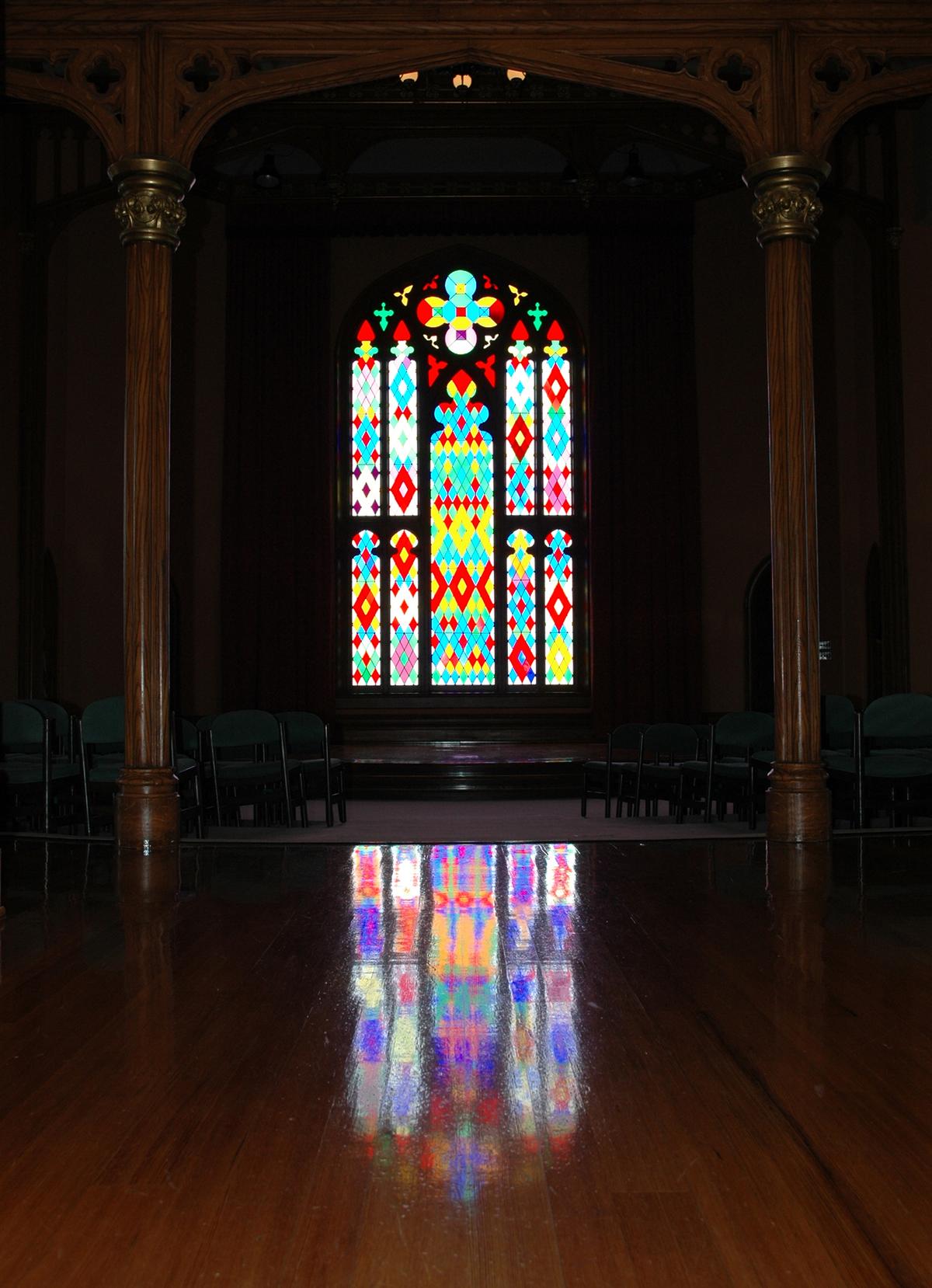 A kaleidoscope of color fills Louisiana’s Old State Capitol when light floods through the many stained-glass windows. (Roberto Michel/Shutterstock)