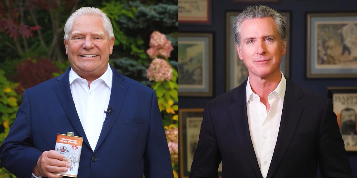 Ontario Premier, California Governor Make World Series Wager, Take Shot at Trump Tariffs