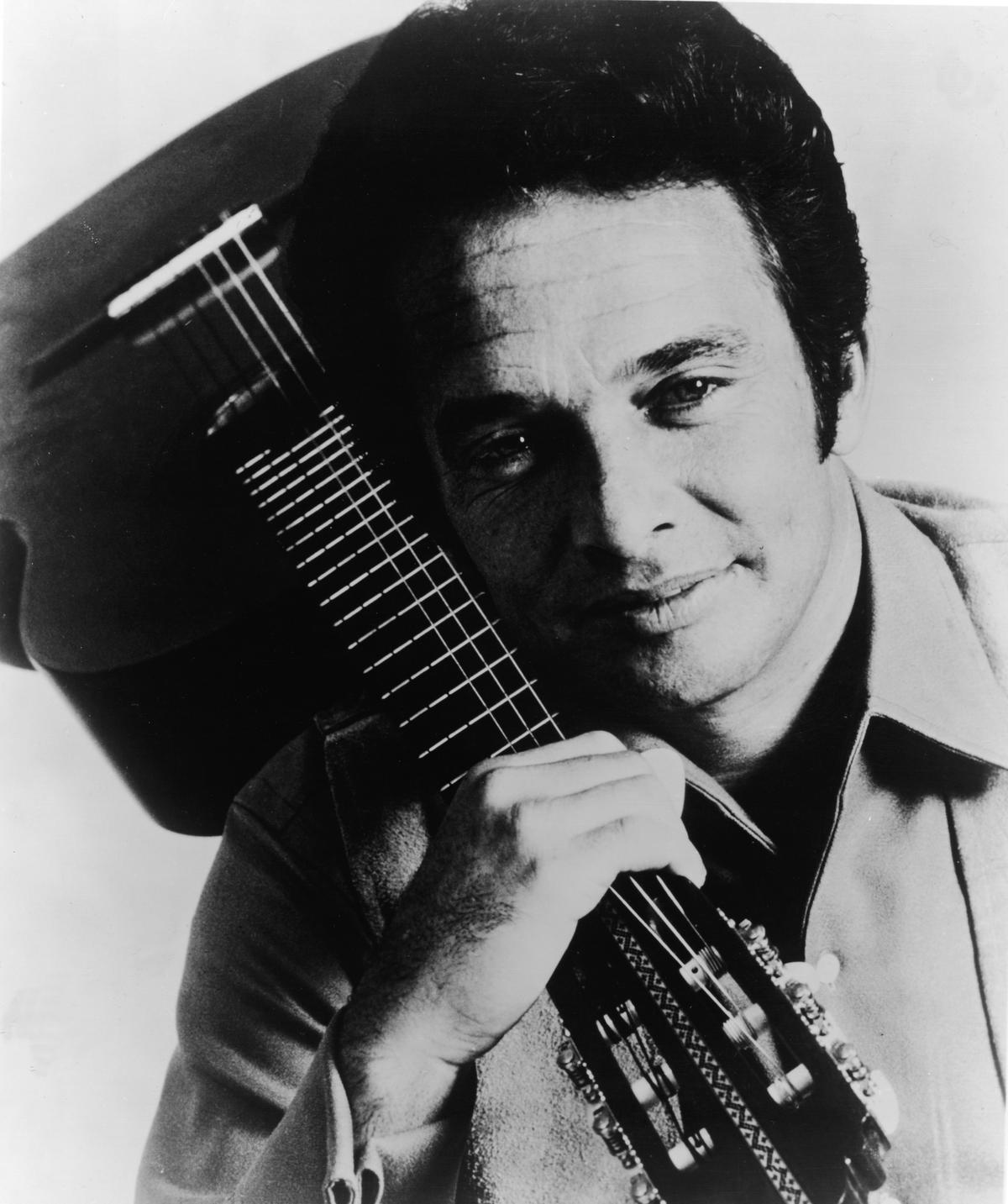 Promotional studio portrait of American country singer and songwriter Merle Haggard, circa 1970. (Frederic Lewis/Getty Images)