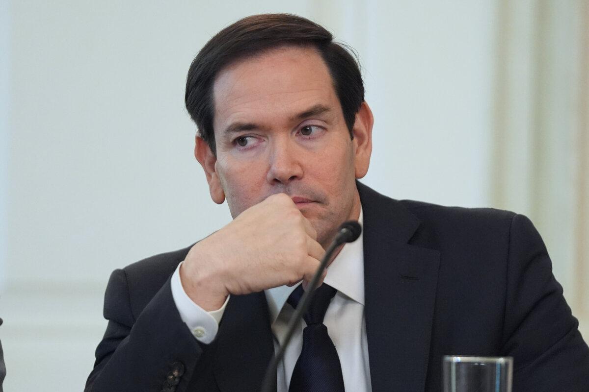Secretary of State Marco Rubio in the State Dining Room at the White House on Oct. 8, 2025. (Evan Vucci/AP Photo)