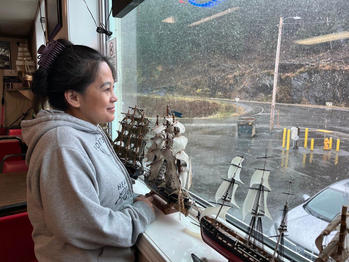 Lorelei Gurung, 49, moved from Los Angeles to the remote city of Whittier, Alaska, two years ago for an easier pace of life. Photo taken on Nov. 3, 2025. (Allan Stein/The Epoch Times)