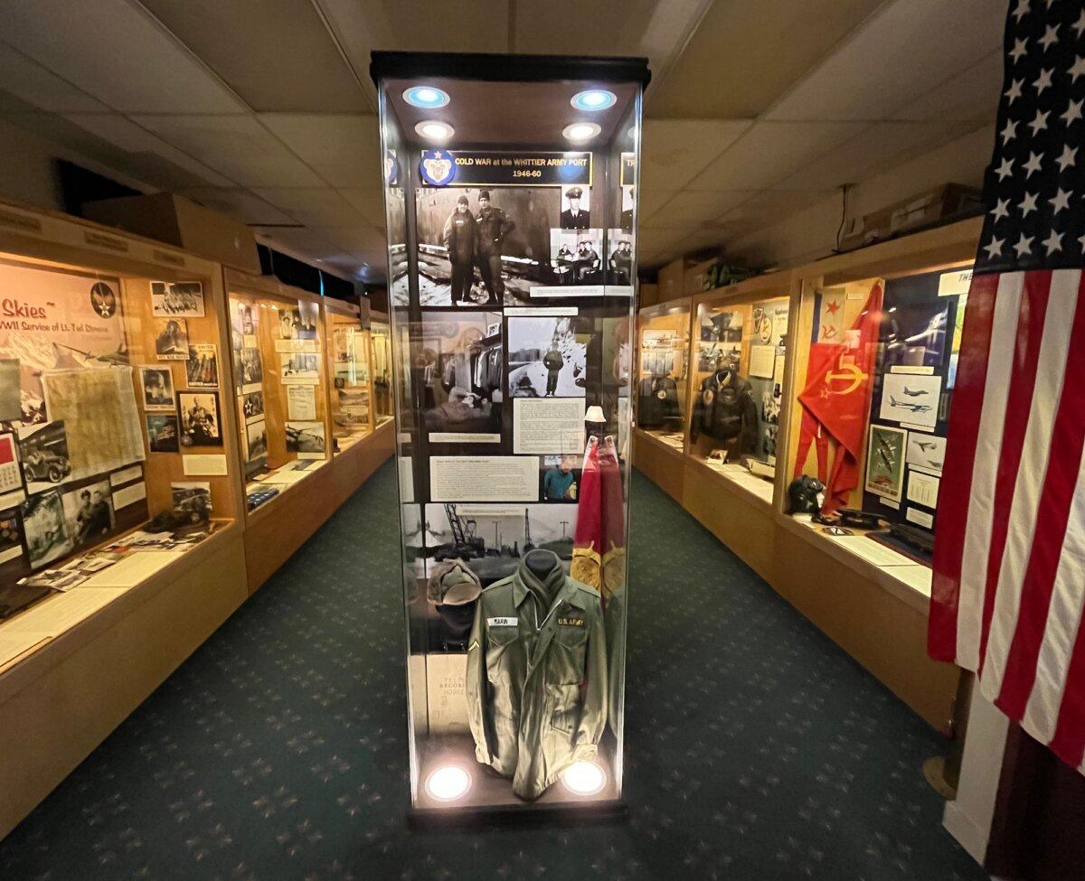 The historical museum in Whittier, Alaska, on Nov. 4, 2025. (Allan Stein/The Epoch Times)