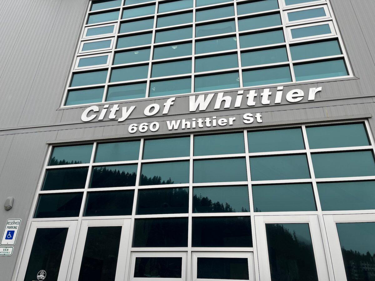 Whittier City Hall in Whittier, Alaska, on Nov. 4, 2025. (Allan Stein/The Epoch Times)